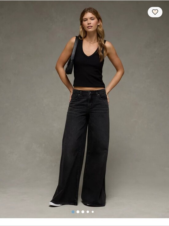American Eagle Outfitters Denim - American Eagle Curvy Super High Rise Baggy Wide Leg Jeans